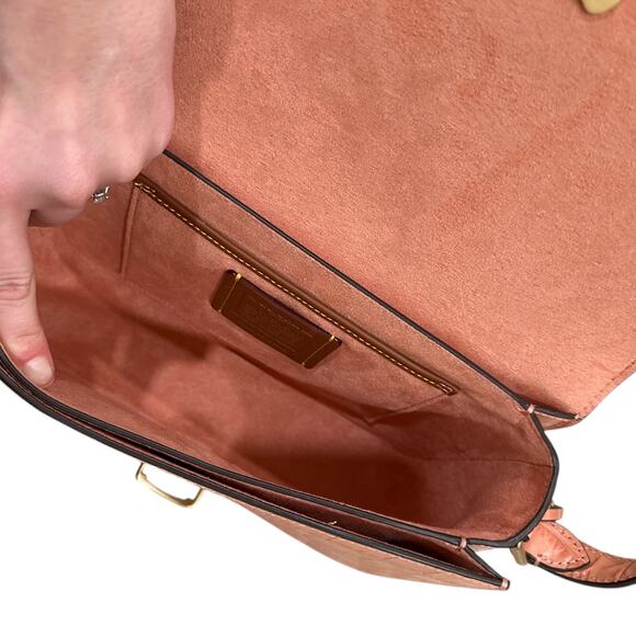 Coach Studio Shoulder Bag Crocodile-embossed Leather in Light Coral - Picture 7 of 14